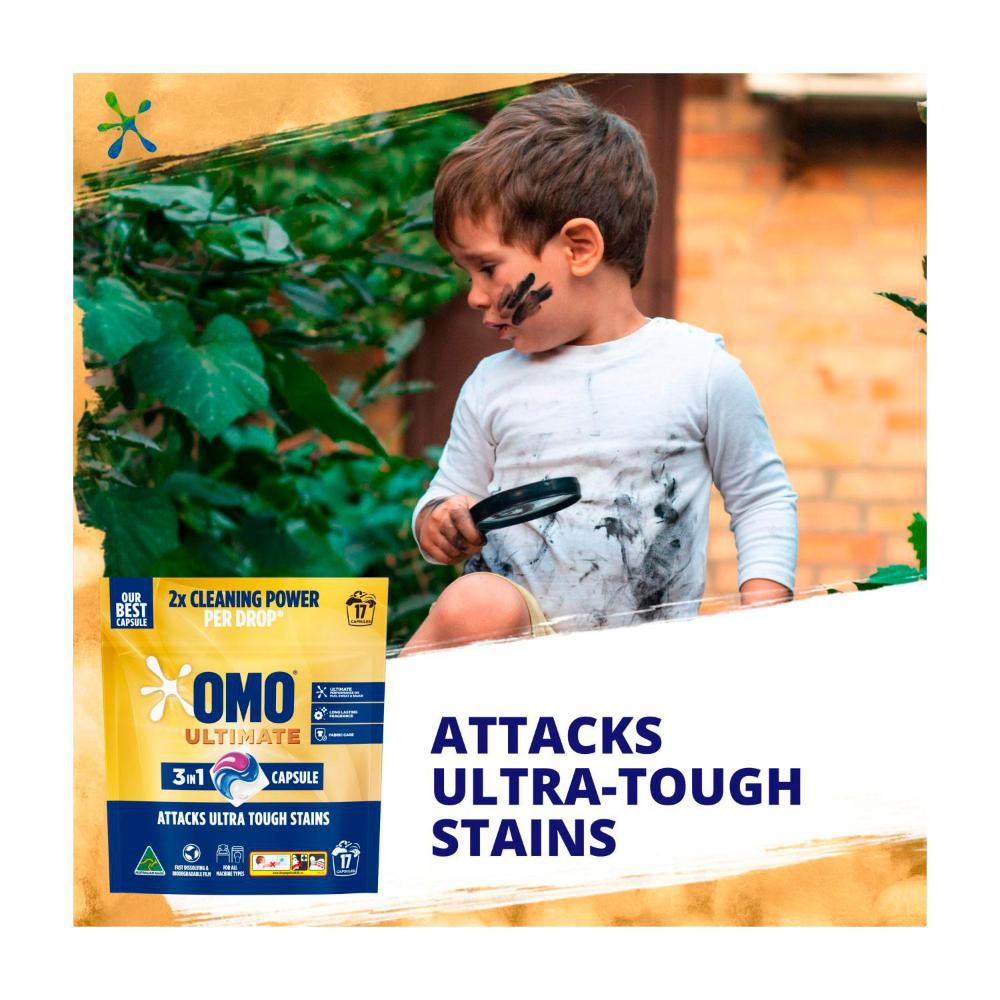 OMO Ultimate 3 in 1 Laundry Capsules 17 Washes - 17 pack