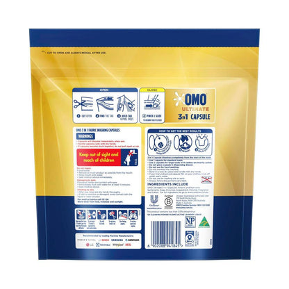 OMO Ultimate 3 in 1 Laundry Capsules 28 Washes - 28 pack