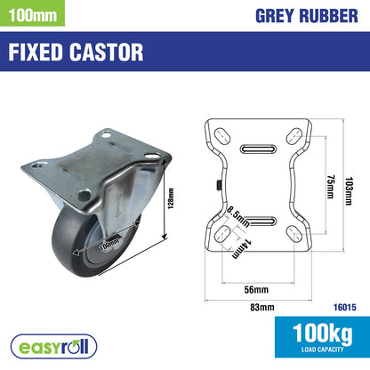 Easyroll Fixed Castor - 100mm