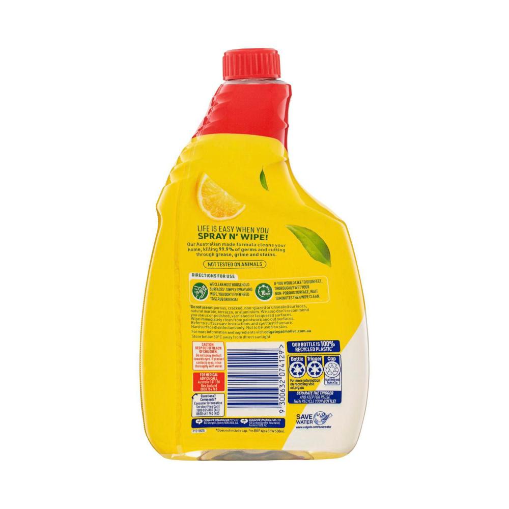 Ajax Spray N Wipe Lemon Citrus 5 in 1 Multi Purpose eaner Refill Pack - 750mL
