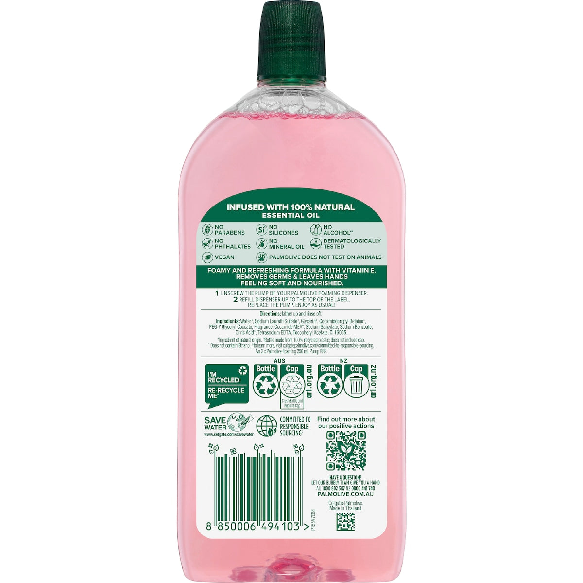 Palmolive Foaming Liquid Hand Wash Refill Cherry Blossom 500ml