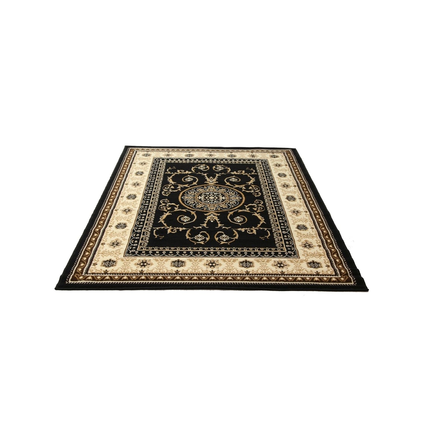 Hufflett Antalya Classic Black Rug - 118x170cm