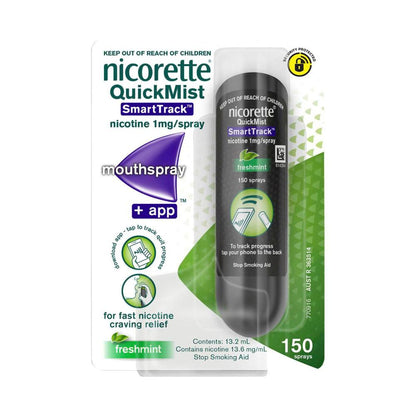 Nicorette Quit Smoking Quickmist Smart Track Nicotine Mouth Spray 1 Pack - 13.2mL