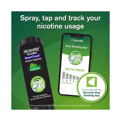 Nicorette Quit Smoking Quickmist Smart Track Nicotine Mouth Spray 1 Pack - 13.2mL