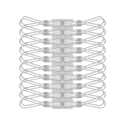 Boxsweden Stainless Steel Clothes Pegs - 27 x 125 x 145mm - 20 Pack