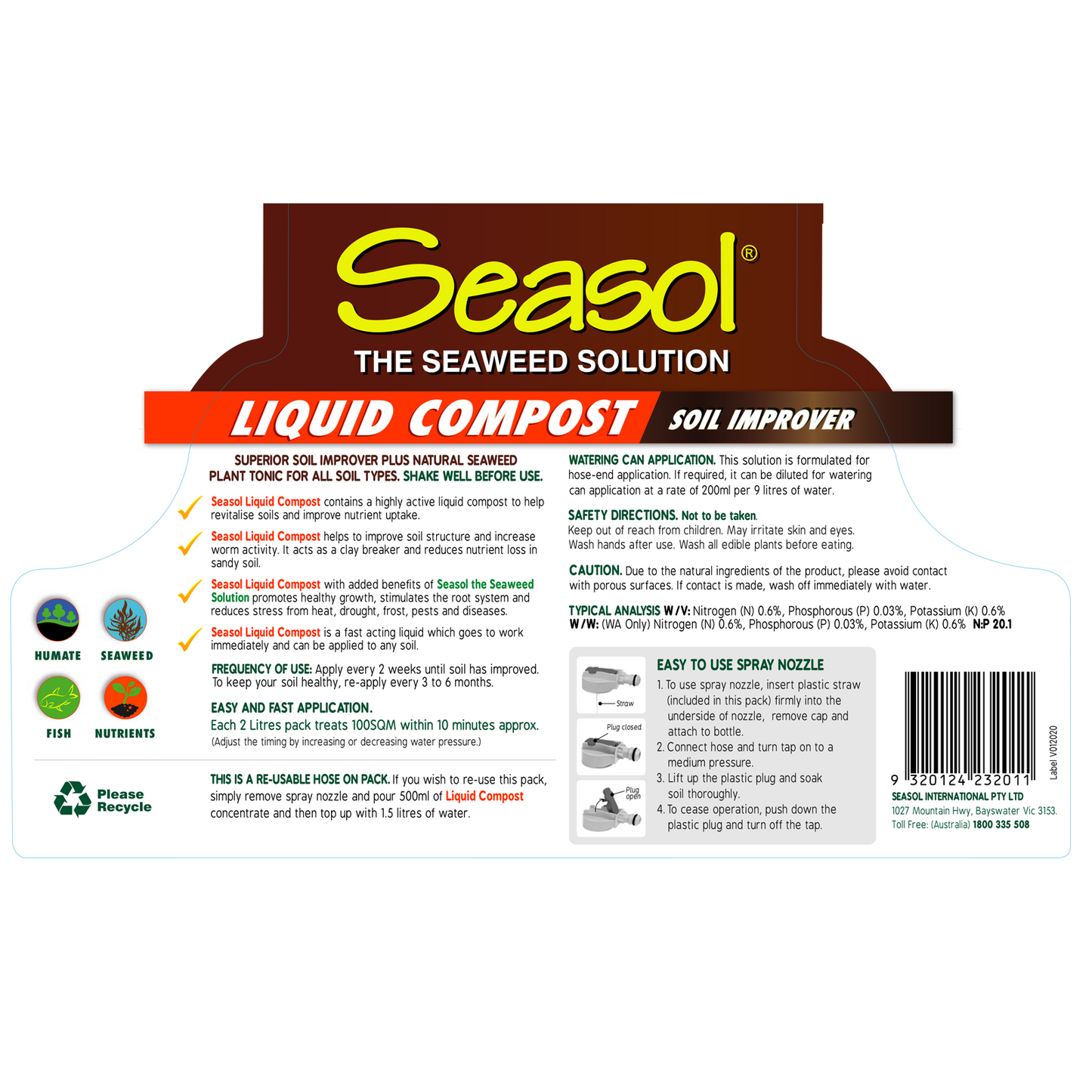 Seasol Liquid Compost - 2 x 2L