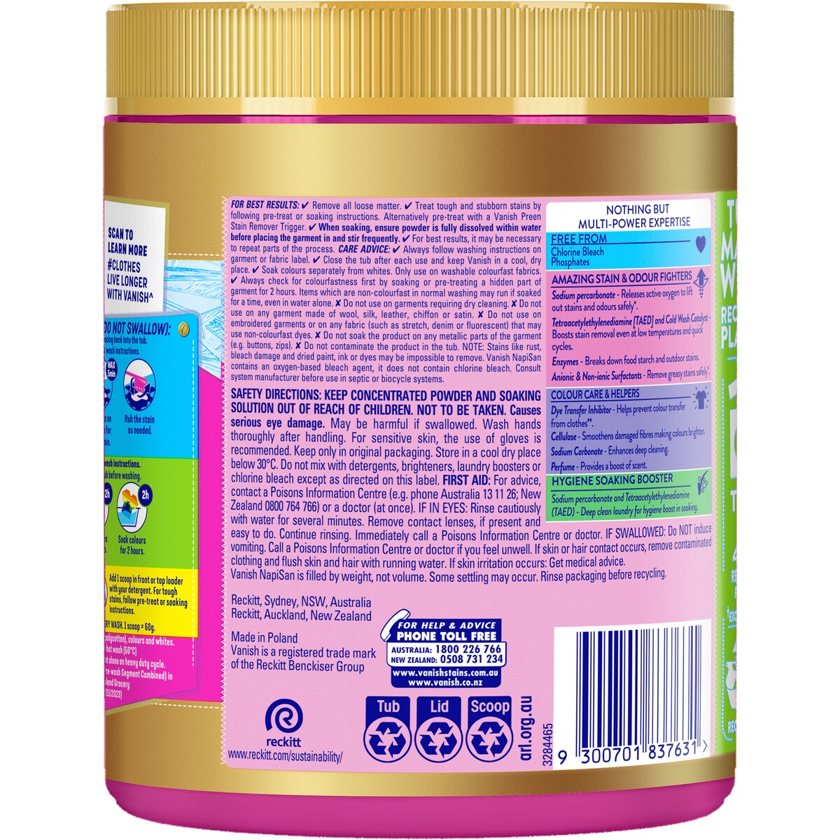 Vanish Gold Pro Stain Remover Powder 1kg