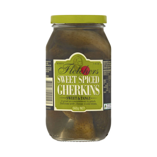 Fletchers Sweet Spiced Gherkins - 560g
