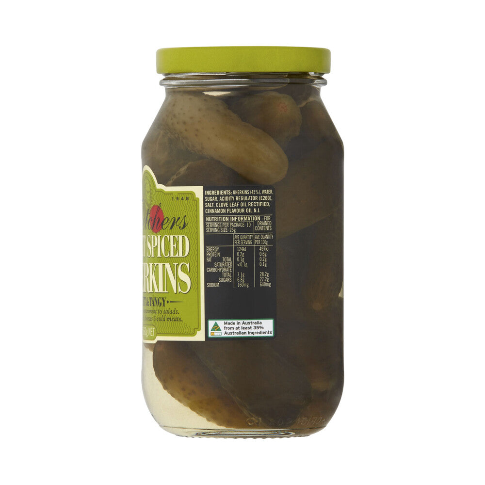Fletchers Sweet Spiced Gherkins - 560g
