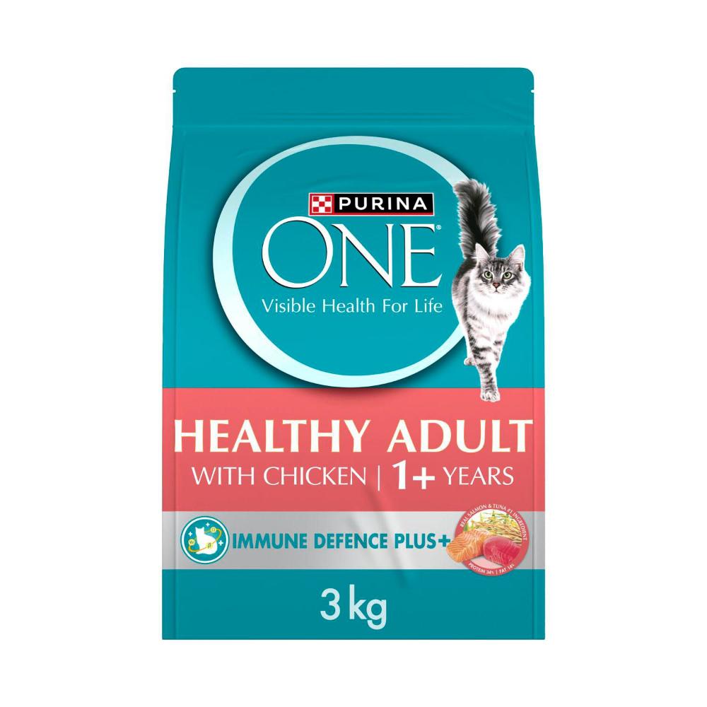 Purina One Adult Healthy With Salmon & Tuna Dry Cat Food | 3kg