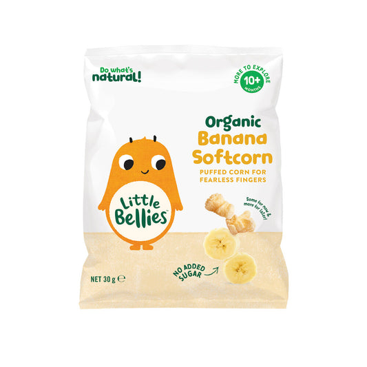 Little Bellies Organic Banana Softcorn Sharebag - 30g