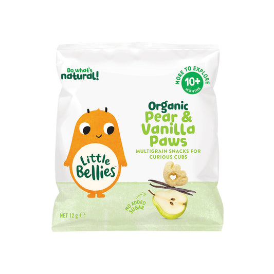 Little Bellies Organic Pear & Vanilla Paws 10 Months+ - 12g