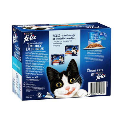 Felix Doubly Delicious Fish Selection Cat Food 85g - 12 pack
