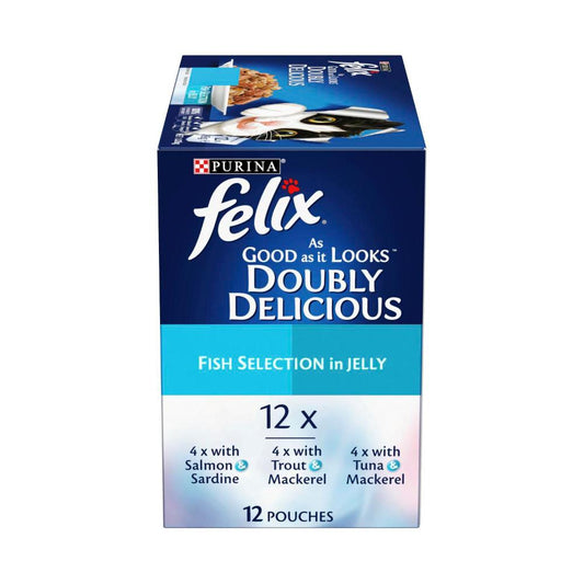 Felix Doubly Delicious Fish Selection Cat Food 85g - 12 pack