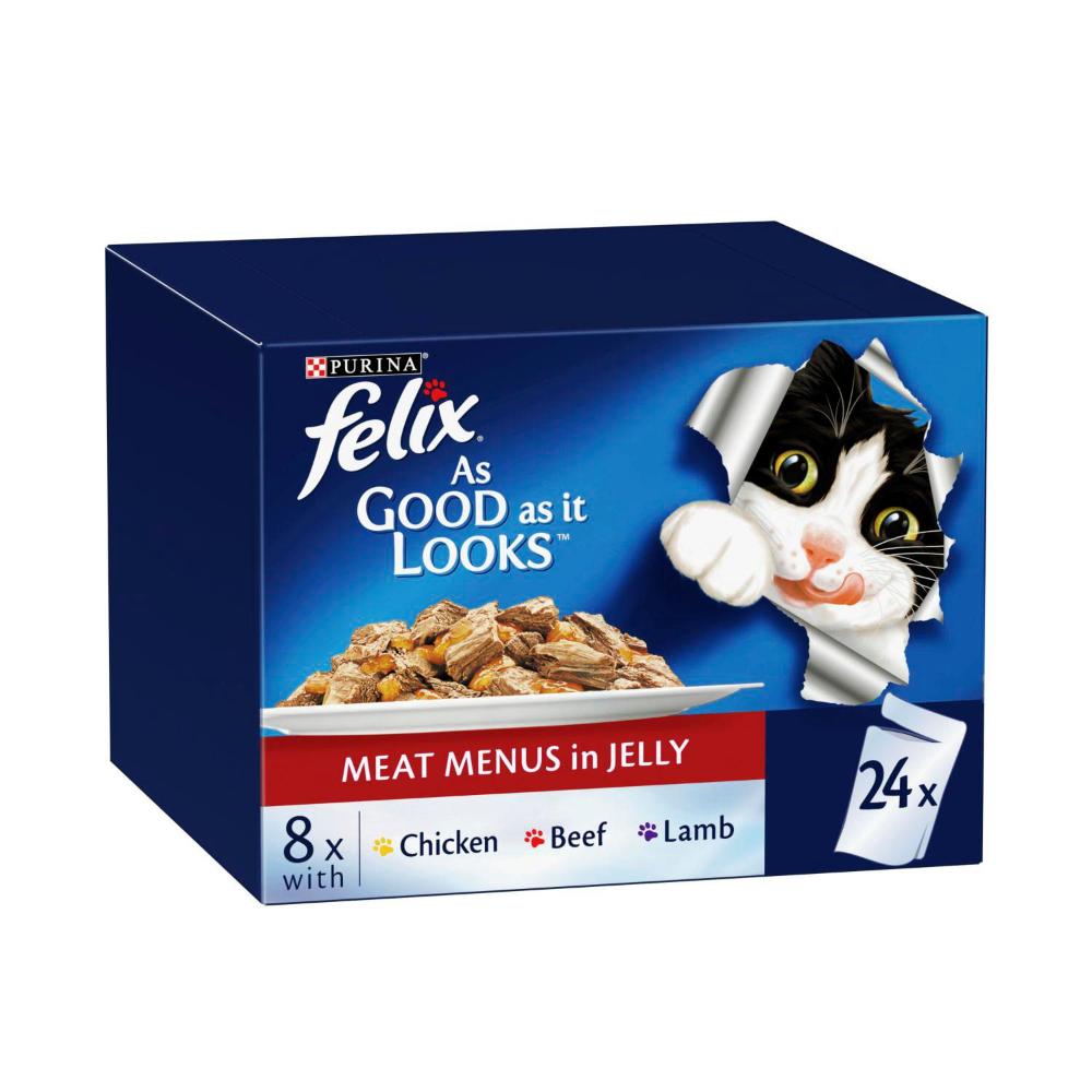 Felix Adult As Good As It Looks Meat Menu Cat Food 85g - 24 Pack