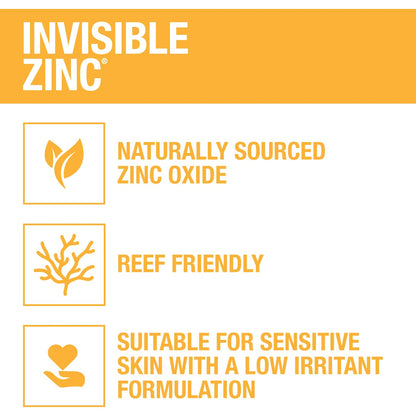 Invisible Zinc Spf 50+ Sport Mineral Sunscreen Cream 100g