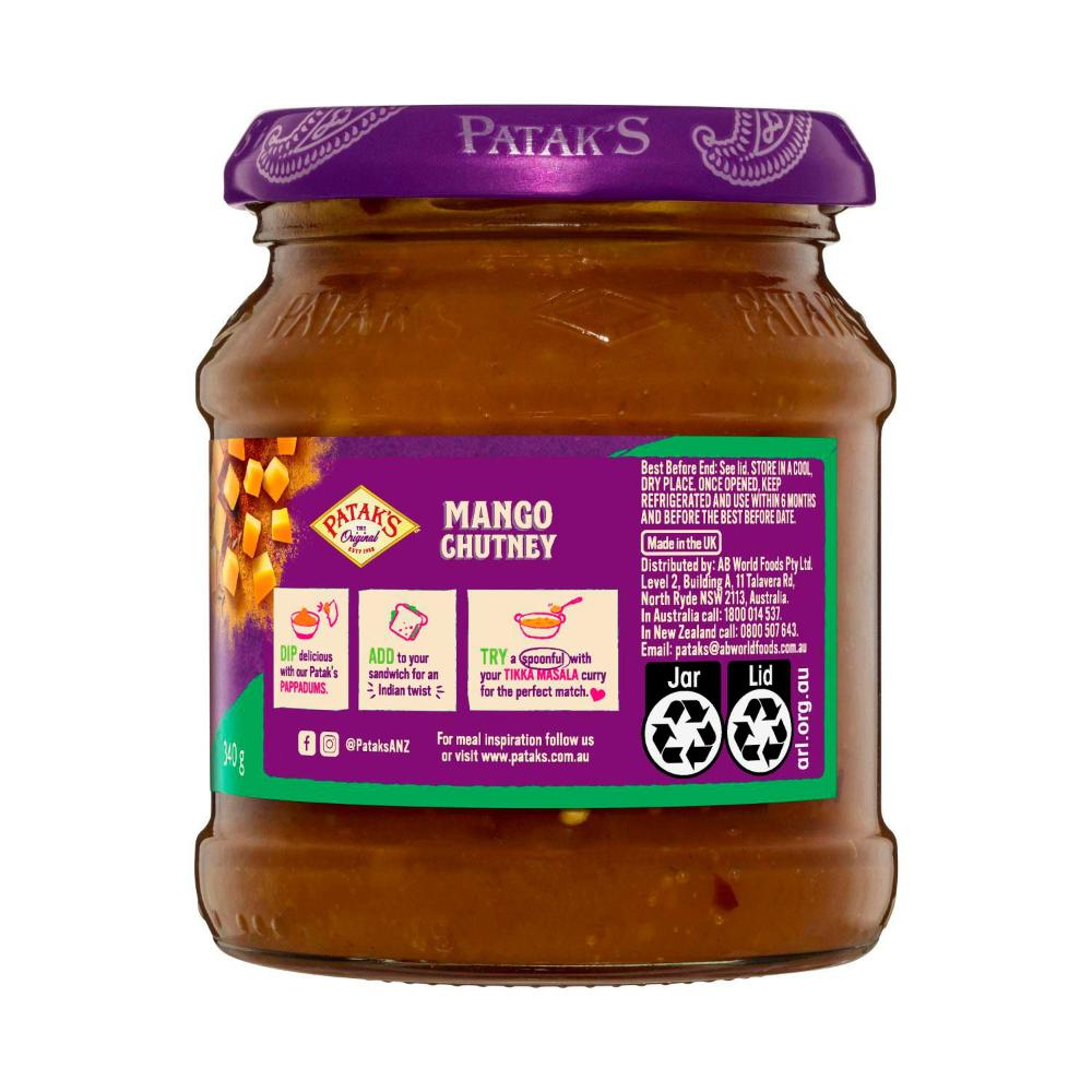 Patak's Mango Chutney Mild - 340g