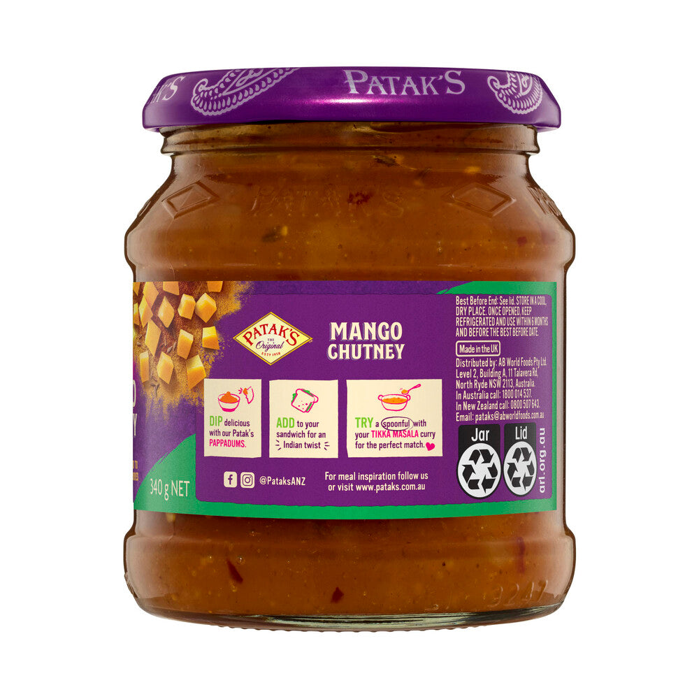 Patak's Mango Chutney Mild - 340g
