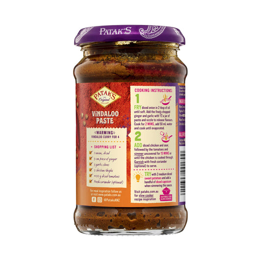Patak's Vindaloo Curry Paste Hot - 283g