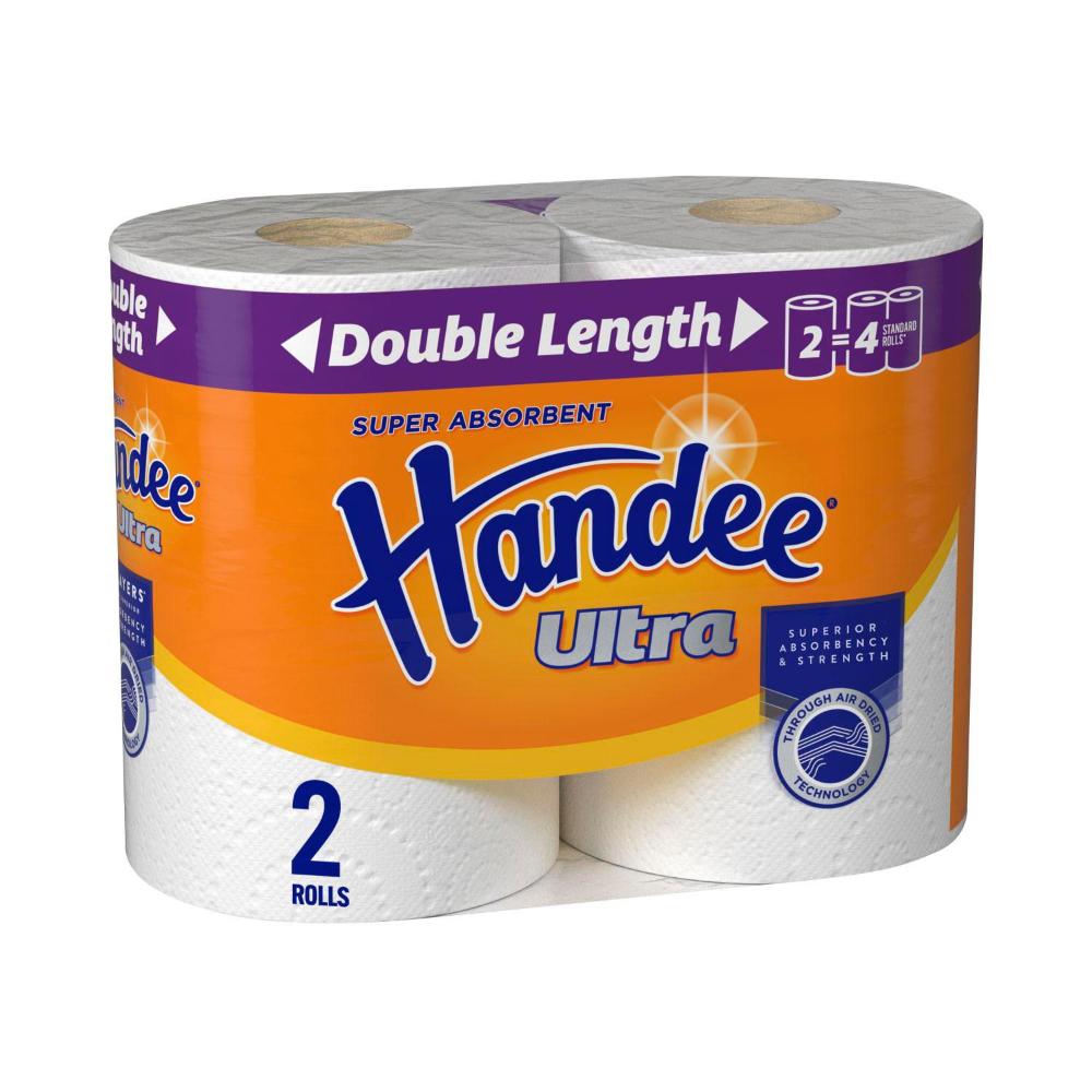 Handee Ultra Double Length Paper Towel Crisp White - 2 pack