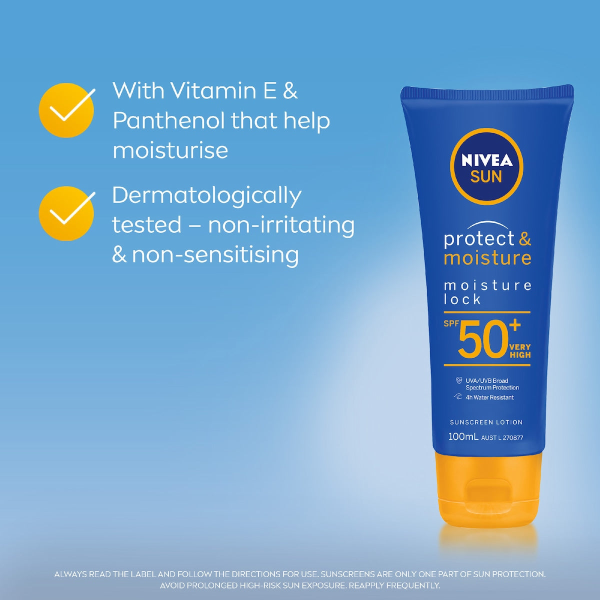 Nivea Spf 50+ Sun Protect & Moisture Sunscreen Lotion 100ml