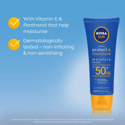 Nivea Spf 50+ Sun Protect & Moisture Sunscreen Lotion 100ml