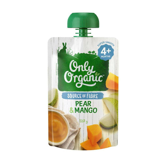 Only Organic Pear & Mango Baby Food Pouch 4+ Months - 120g