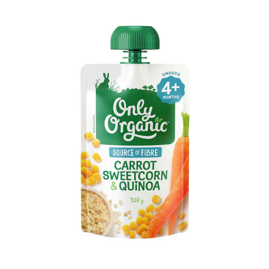 Only Organic Sweetcorn Carrot & Quinoa Baby Food Pouch 4+month - 120g