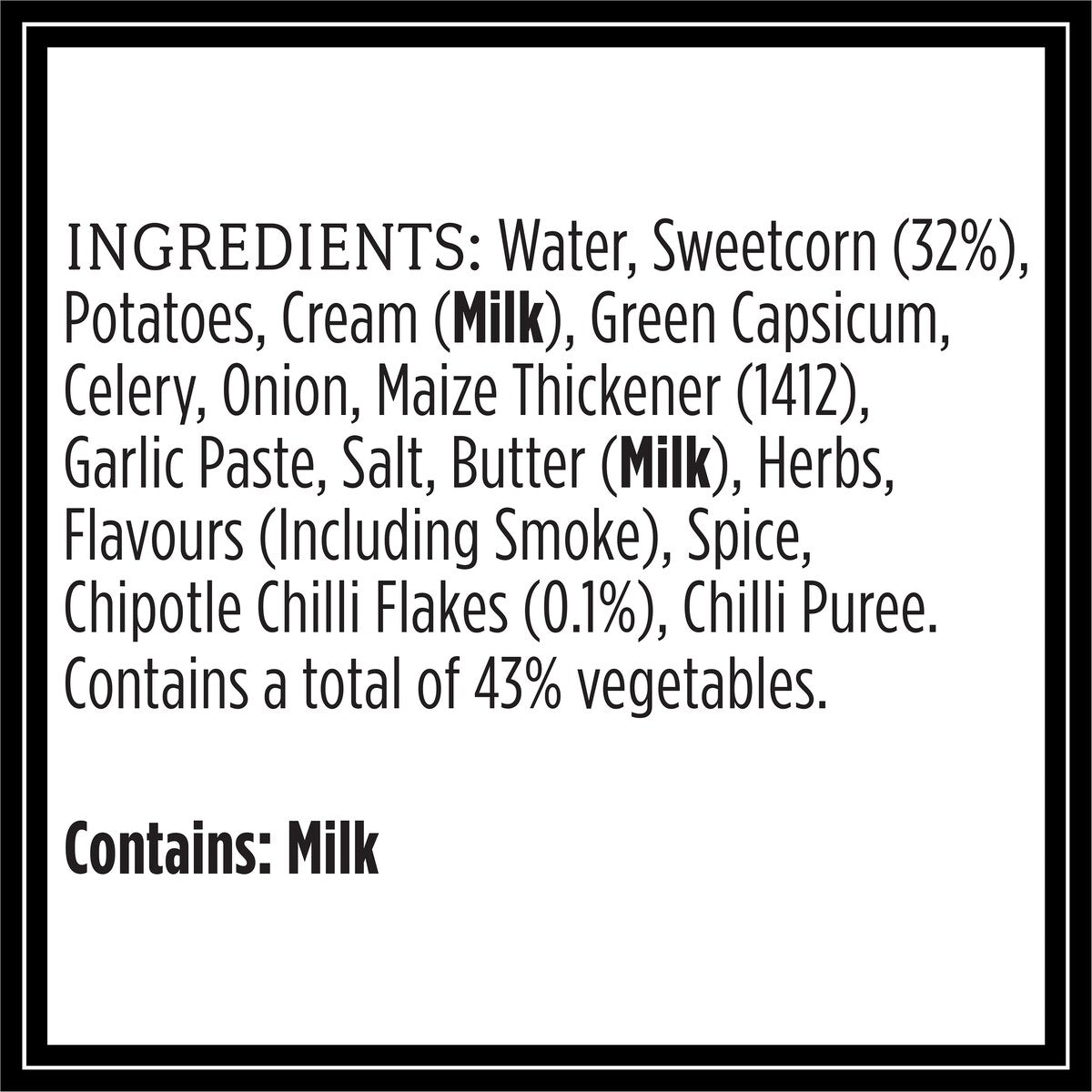 F.whitlock & Sons Smokey Chipotle Corn Chowder 420g