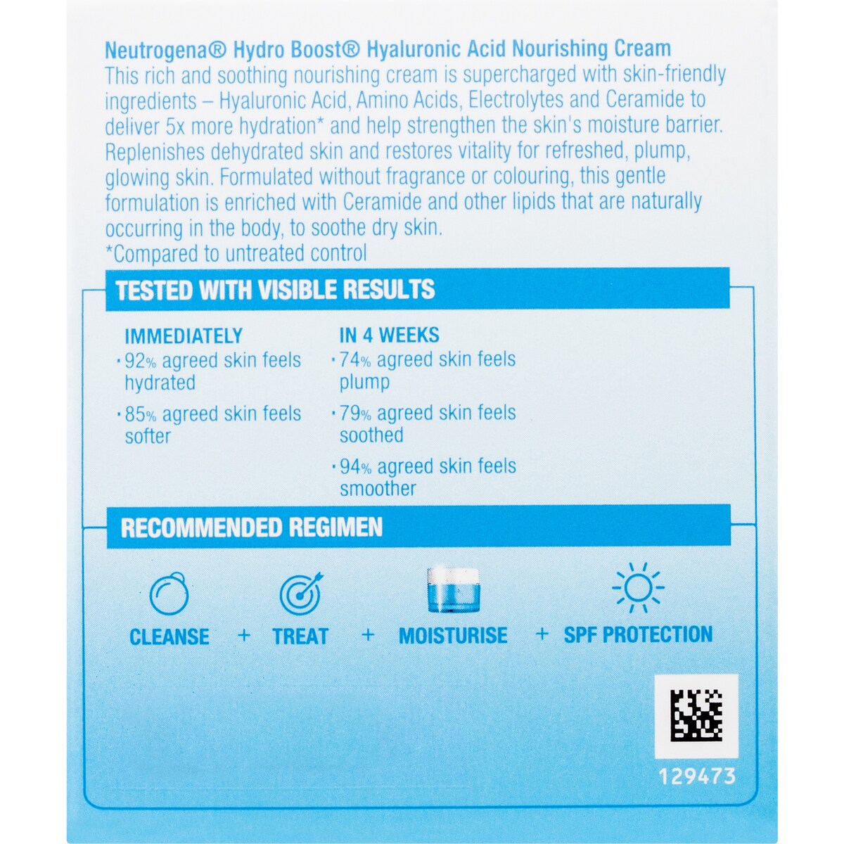 Neutrogena Hydro Boost Hyaluronic Acid Nourishing Cream Moisturiser 50g