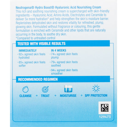 Neutrogena Hydro Boost Hyaluronic Acid Nourishing Cream Moisturiser 50g
