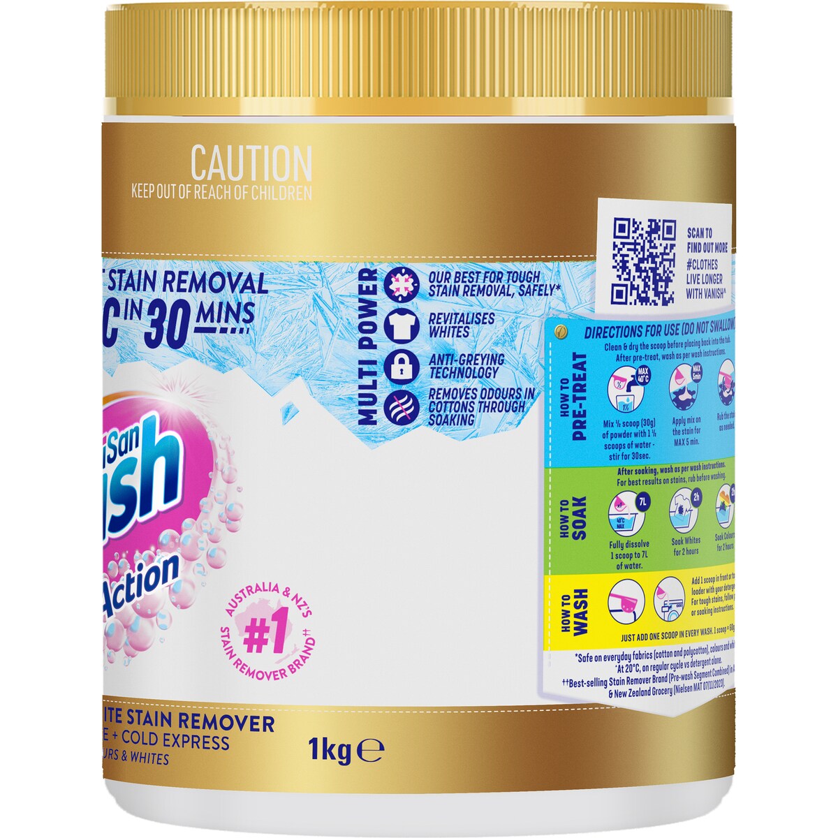 Vanish Gold Pro White Stain Remover 1kg