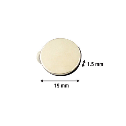 Everhang Rare Earth Self Adhesive Disc Magnet 19mm Neodymium 5 Pack
