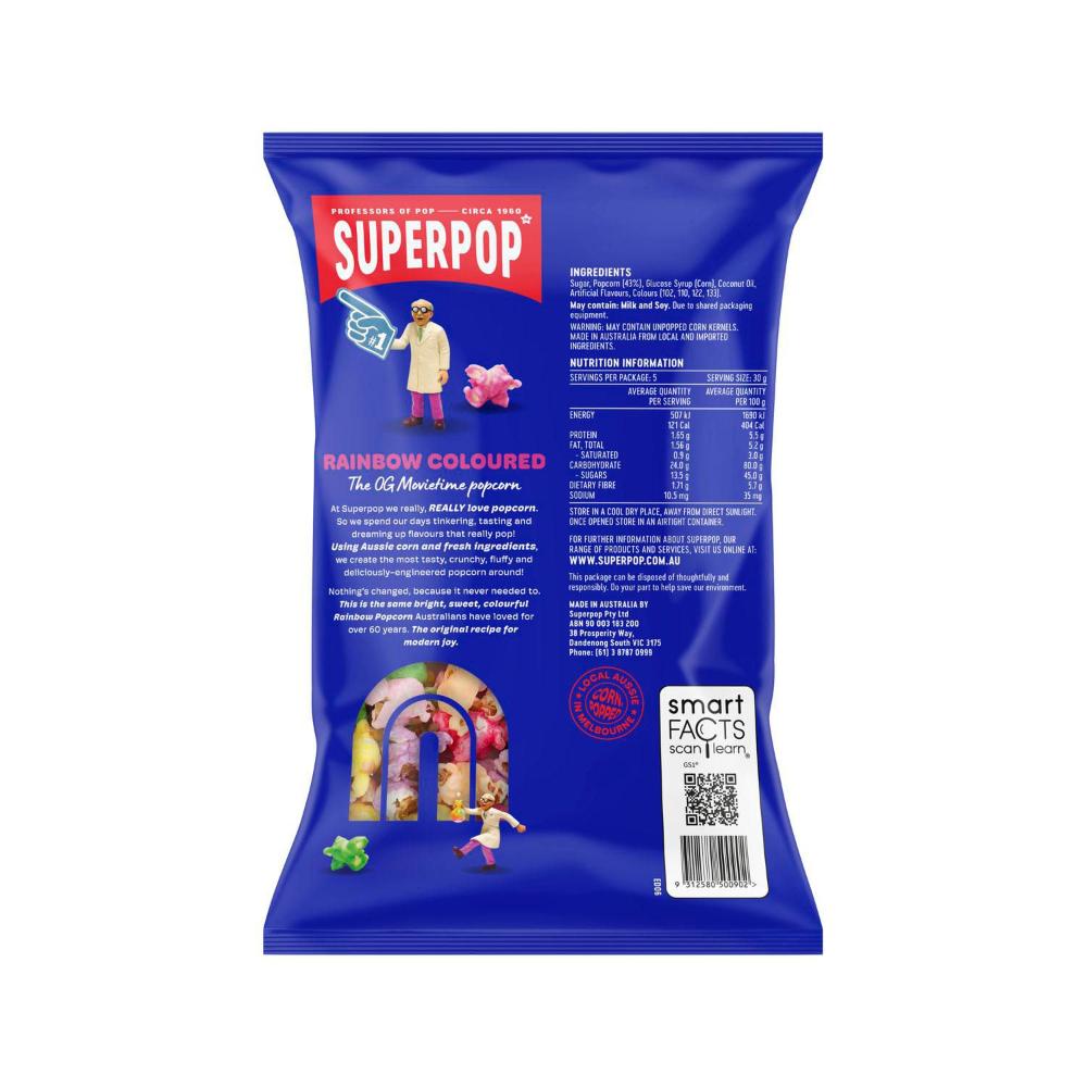 Movietime Multi Coloured Popcorn - 150g