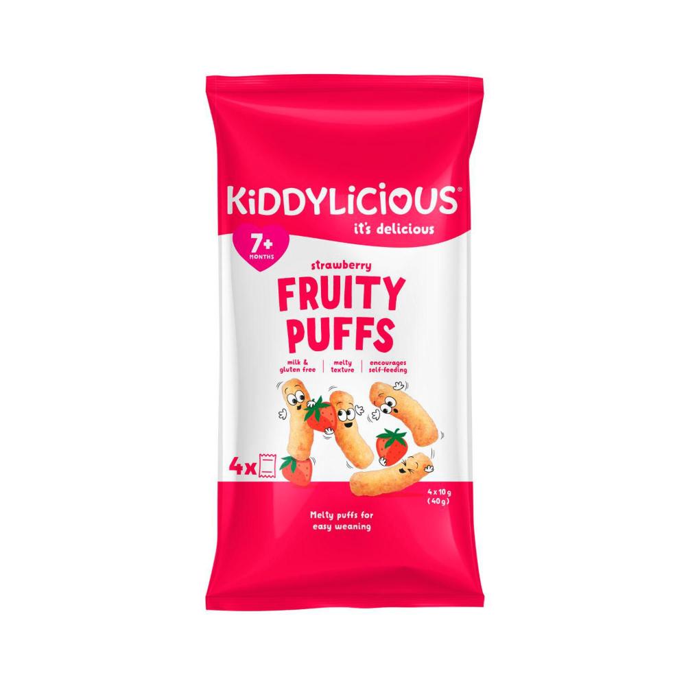 Kiddylicious Strawberry Frutiy Puffs - 4 pack