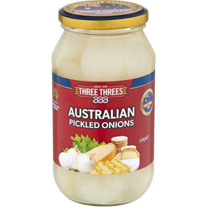 Three Threes Pickled Onions 520g
