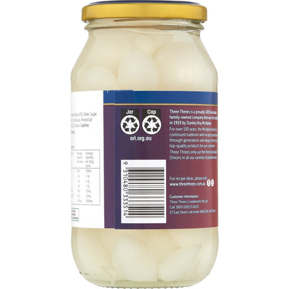 Three Threes Pickled Onions 520g