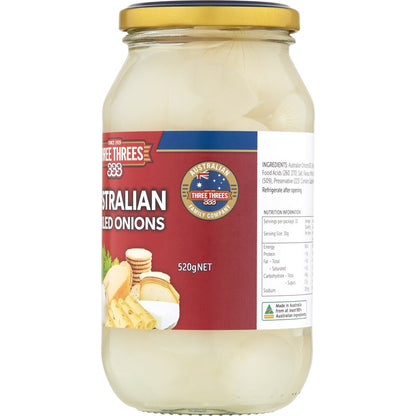 Three Threes Pickled Onions 520g