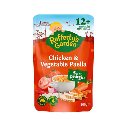 Rafferty's Garden Chicken & Vegetable Paella Mini Meal Baby Food Pouch 12+ Months - 200g