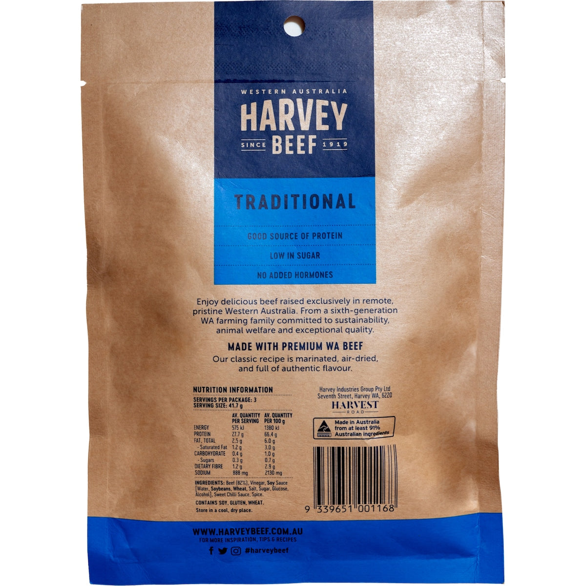 Harvey Beef Jerky Traditional 125g