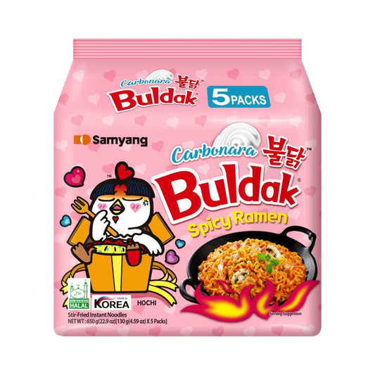Samyang Buldak Spicy Ramen Carbonara 5 Pack - 650g