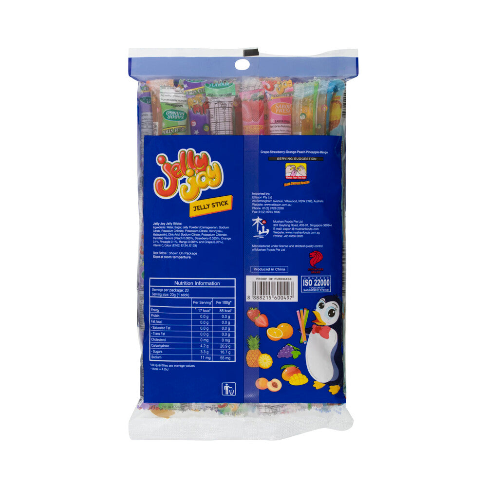 Jelly Joy Jelly Sticks 20 Pack - 400g