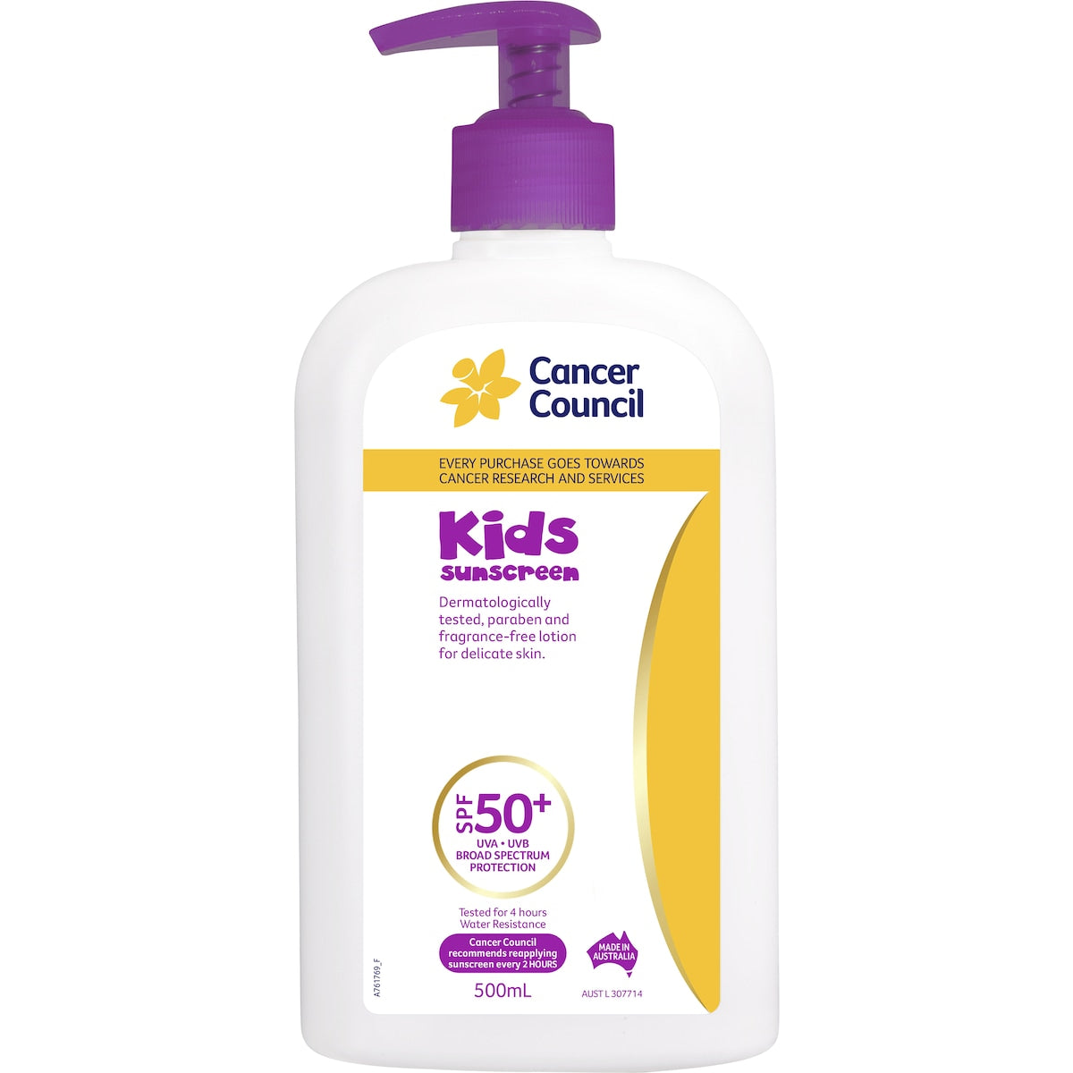 Cancer Council Kid Sunscreen Spf50+ 500ml