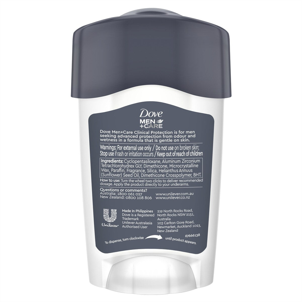 Dove Men+care Clinical Clean Comfort Antiperspirant Cream 45ml