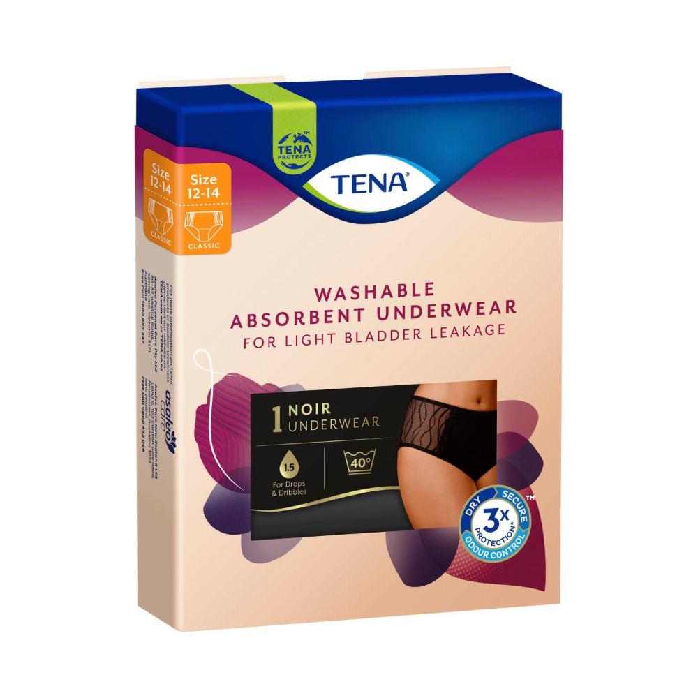 Tena Washable Women's Classic Brief Incontinence Underwear Size Medi ... 1 pack