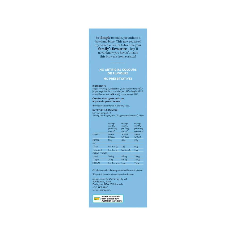 Donna Hay Premium Molten Choc Chunk Brownie - 565g