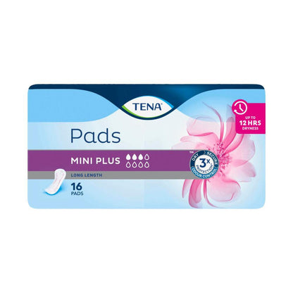 Tena Pads Mini Plus Length Incontinence Pad - 16 pack