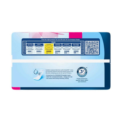 Tena Insta Dry Standard Length Incontinence Pads - 20 pack