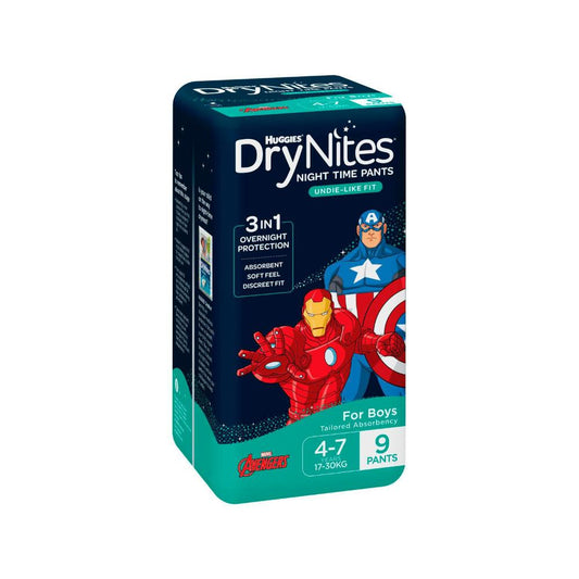 DryNites Night Time Pants For Boys 4-7 Years (17-30kg) - 9 pack