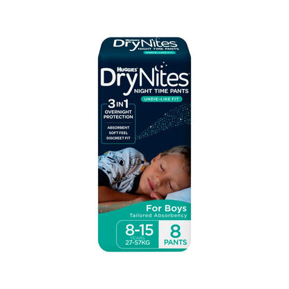DryNites Night Time Pants For Boys 8-15 Years (27-57kg) - 8 pack